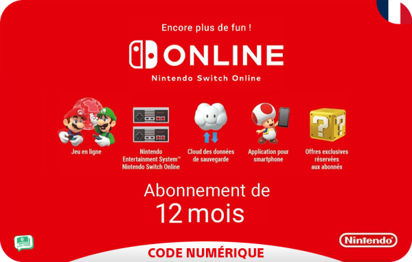 Nintendo Switch Online 12 Mois
