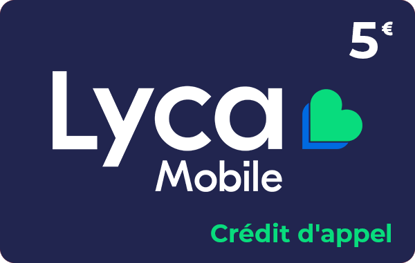 Lycamobile crédit d'appel 5 €