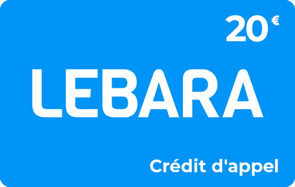 Lebara Mobile crédit d'appel 20 €