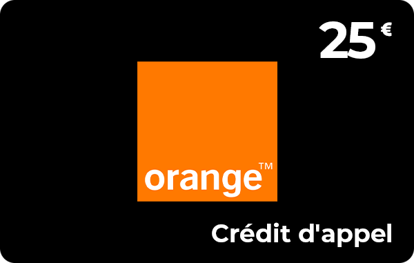 Orange crédit d'appel e-recharge 25 + 8 €