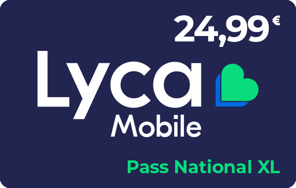 Lycamobile Pass National XL 24,99 €
