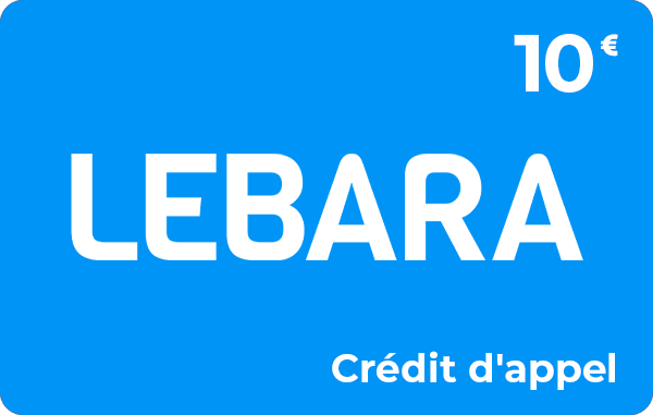 Lebara Mobile crédit d'appel 10 €