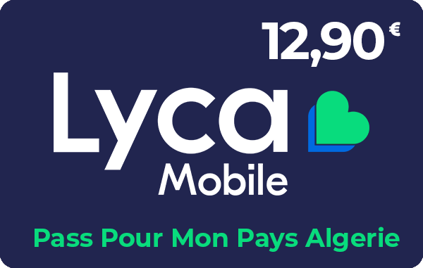 Lycamobile Pass Pour Mon Pays Algérie 12,90 €