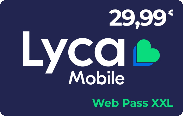 Lycamobile Web Pass XXL 29,99 €