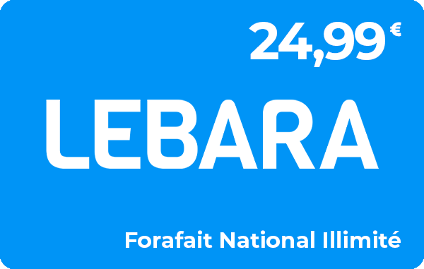 Lebara Mobile Forfait National 24,99 € illimité